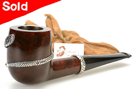 Alfred Dunhill Snake Pipe Bruyer Silver oF